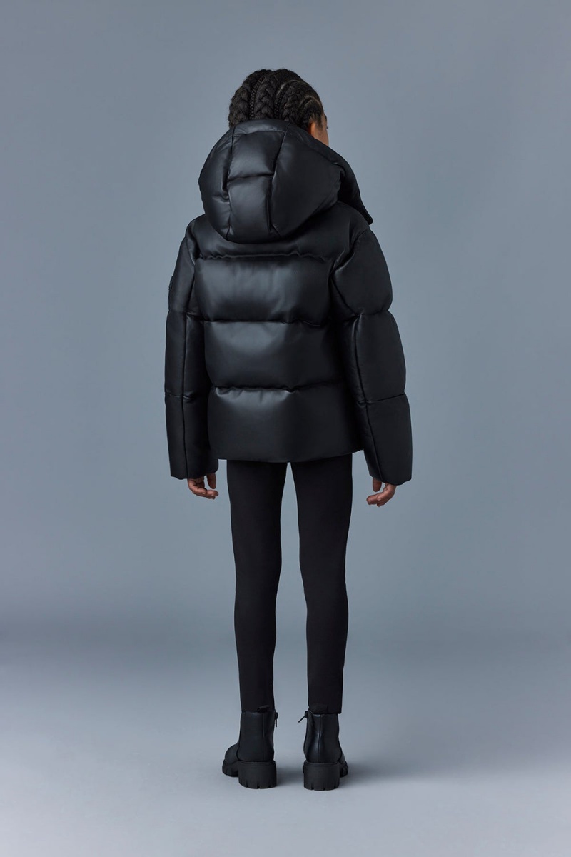 Mackage Jesse-Dl Läder Lätta Dunjackor Barn Svarta | TGWKS-2395