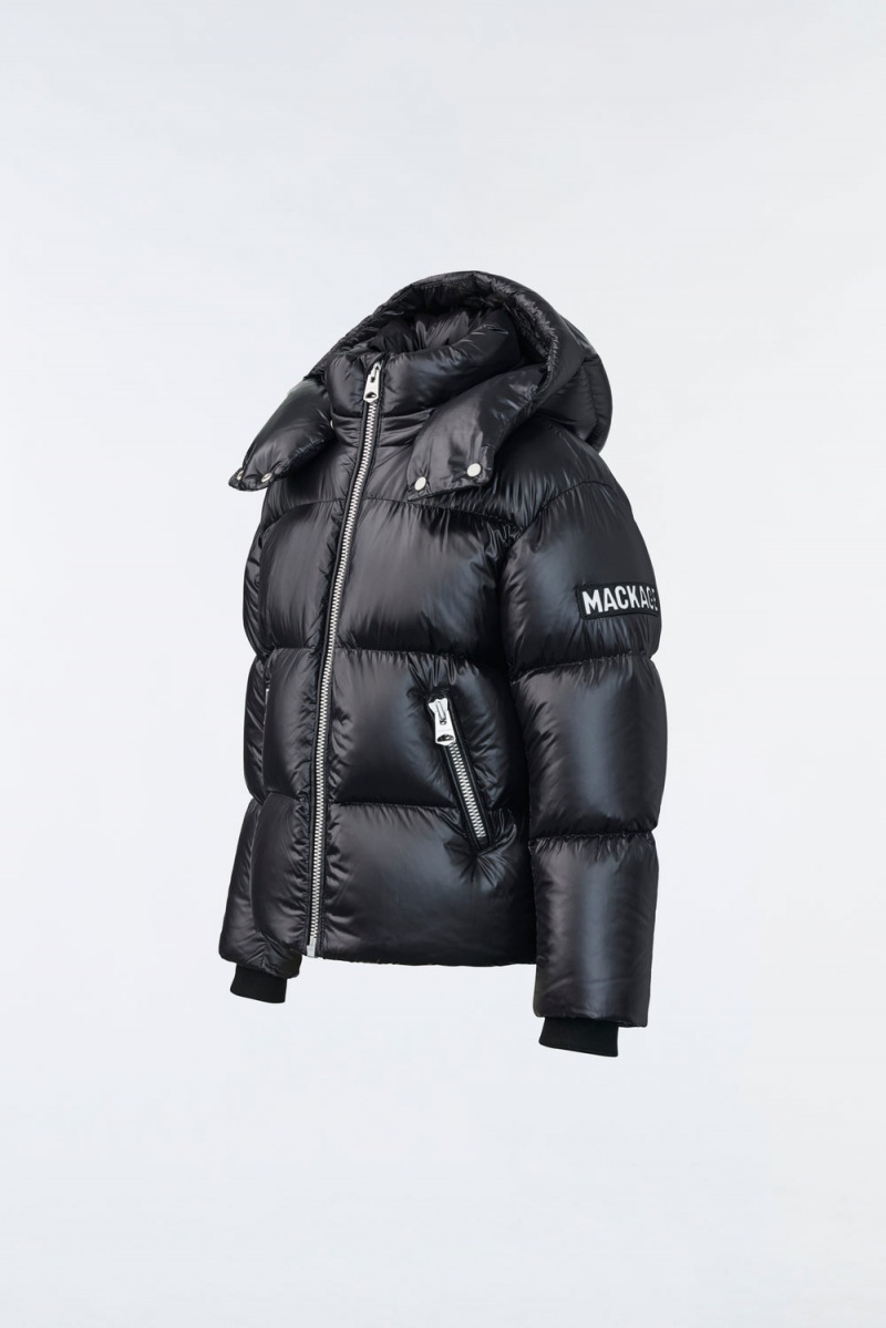 Mackage Jesse Lustrous Light Dunjackor Barn Svarta | KOMHT-6085