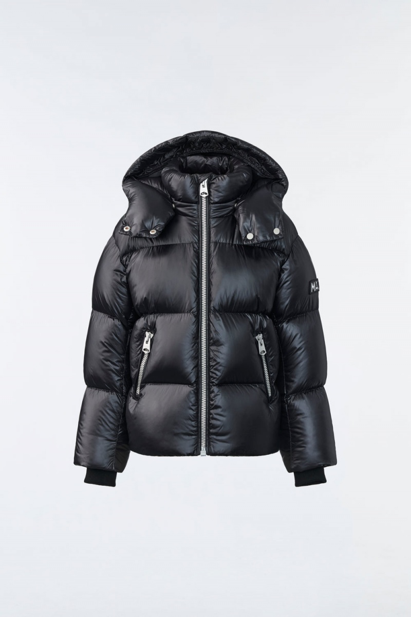 Mackage Jesse Lustrous Light Dunjackor Barn Svarta | KOMHT-6085