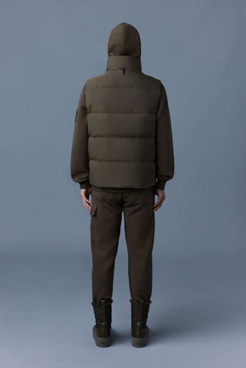Mackage Joseph Nordic Tech Down Funnel Collar Väst Herr Olivgröna | EQDFH-7194