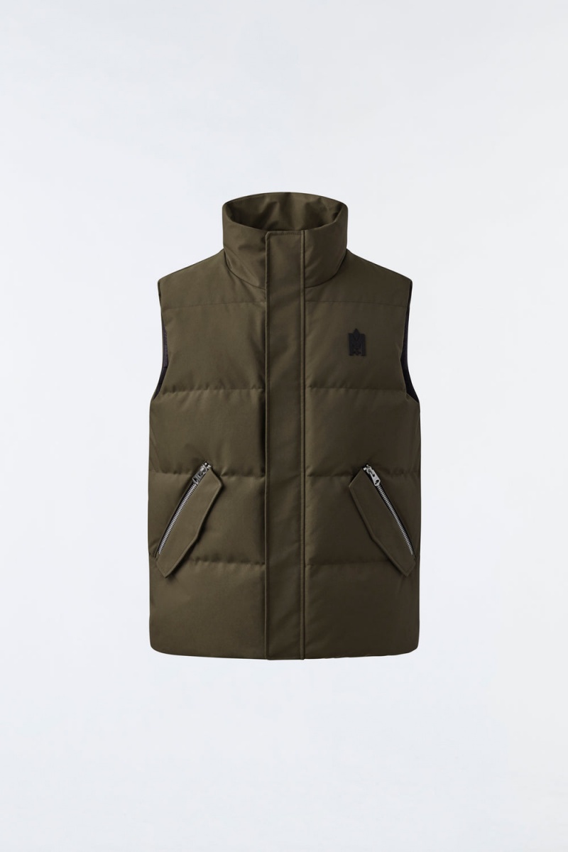 Mackage Joseph Nordic Tech Down Funnel Collar Väst Herr Olivgröna | EQDFH-7194