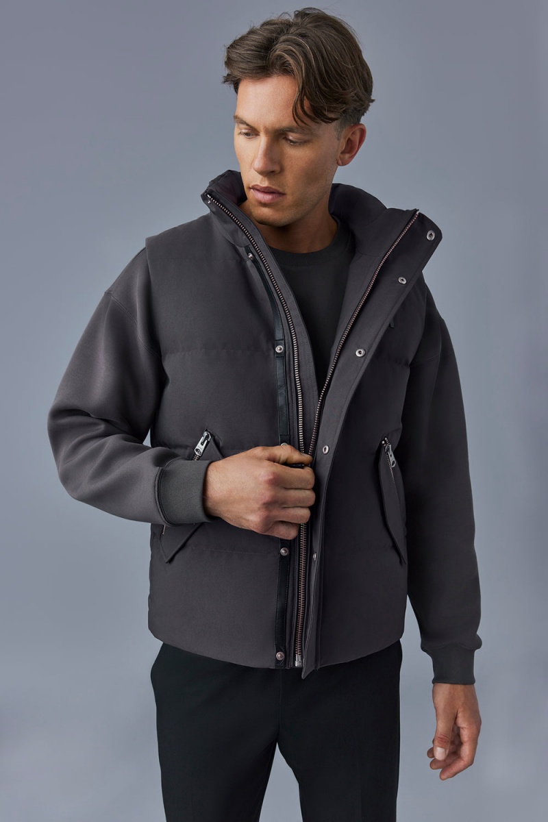 Mackage Joseph Nordic Tech Down Funnel Collar Väst Herr Grå | NULGJ-5468