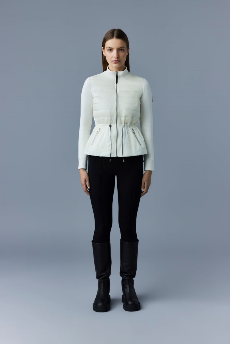 Mackage Joyce Hybrid Peplum Jackor Dam Grädde | DAPVI-0412