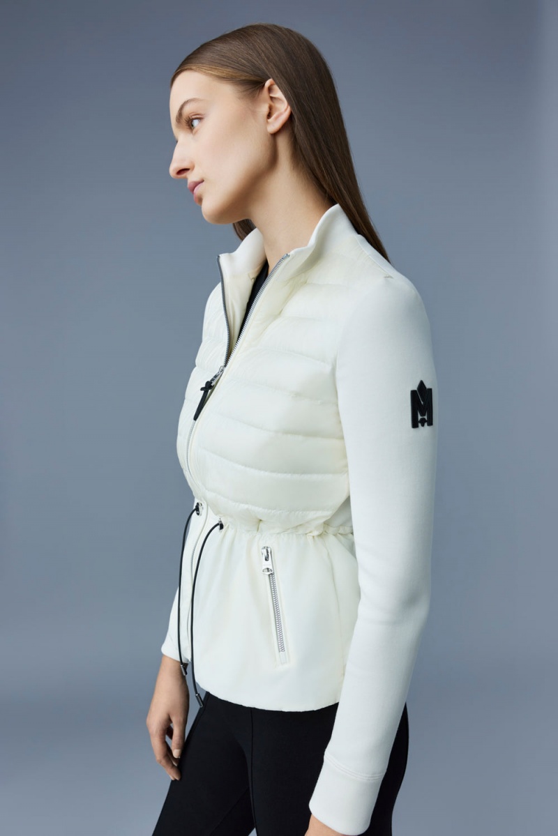 Mackage Joyce Hybrid Peplum Jackor Dam Grädde | DAPVI-0412