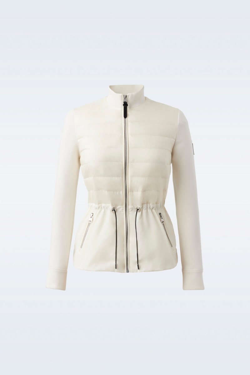 Mackage Joyce Hybrid Peplum Jackor Dam Grädde | DAPVI-0412