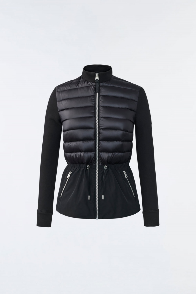 Mackage Joyce Hybrid Peplum Jackor Dam Svarta | CDKIP-6354
