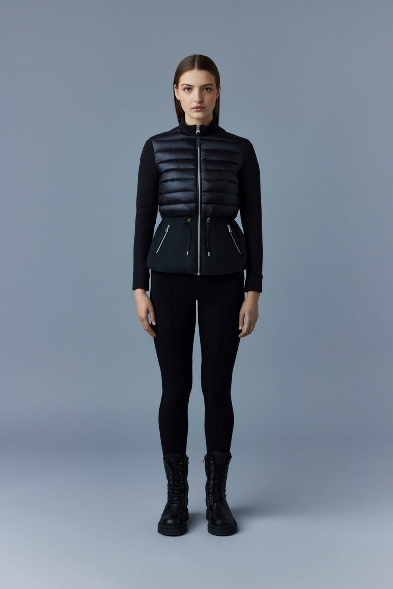 Mackage Joyce Hybrid Peplum Jackor Dam Svarta | CDKIP-6354
