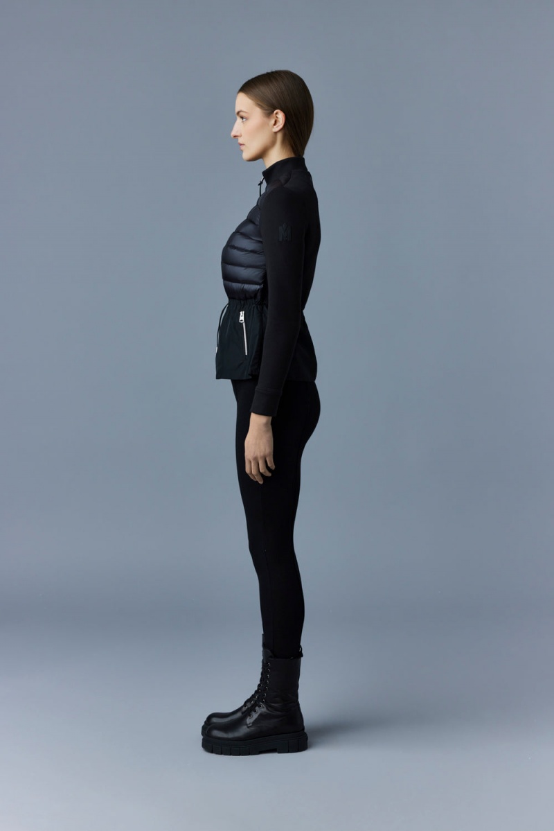 Mackage Joyce Hybrid Peplum Jackor Dam Svarta | CDKIP-6354