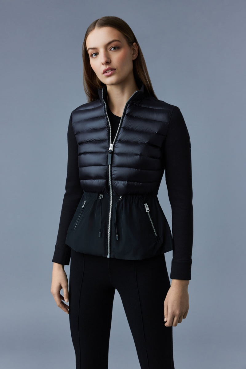 Mackage Joyce Hybrid Peplum Jackor Dam Svarta | CDKIP-6354