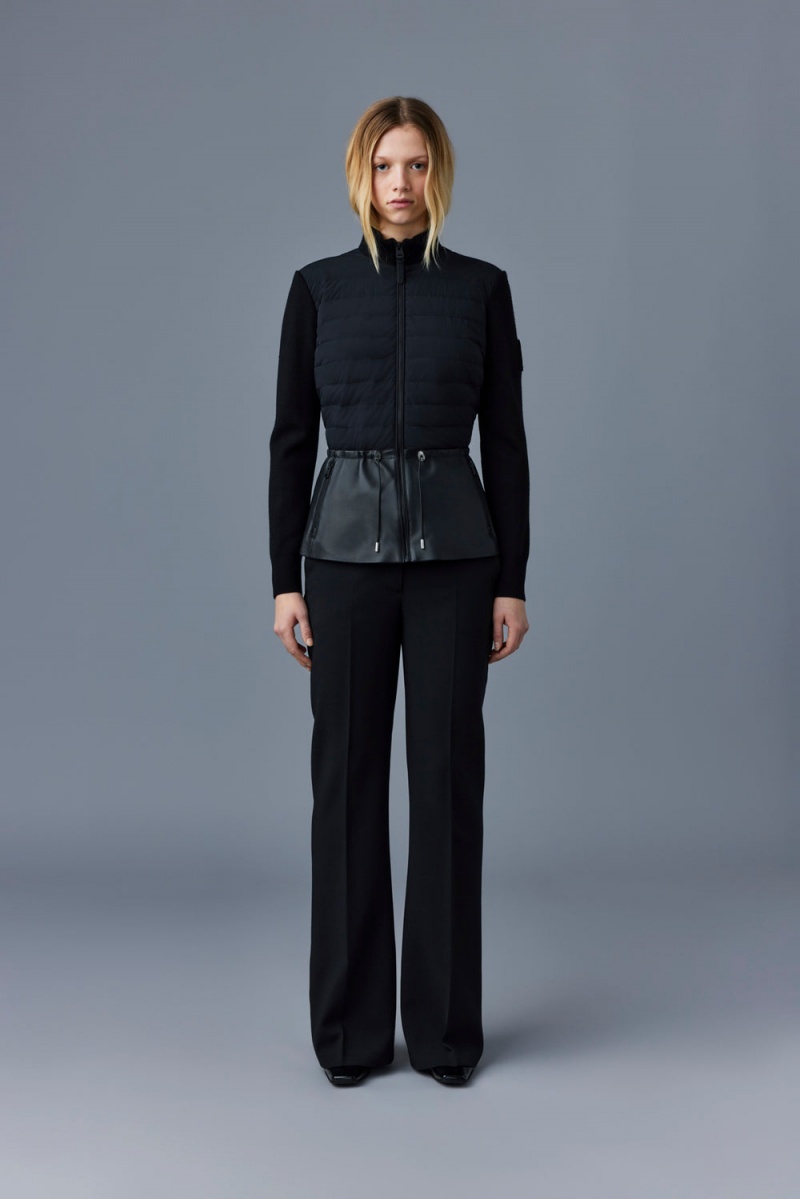 Mackage Joyce Hybrid Peplum Jackor Dam Svarta | XOVDN-5714