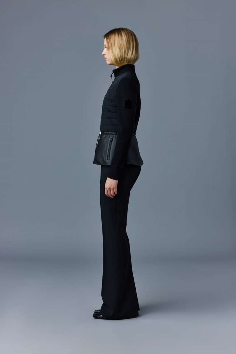 Mackage Joyce Hybrid Peplum Jackor Dam Svarta | XOVDN-5714