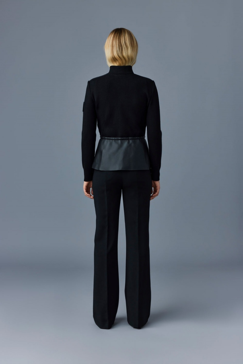 Mackage Joyce Hybrid Peplum Jackor Dam Svarta | XOVDN-5714