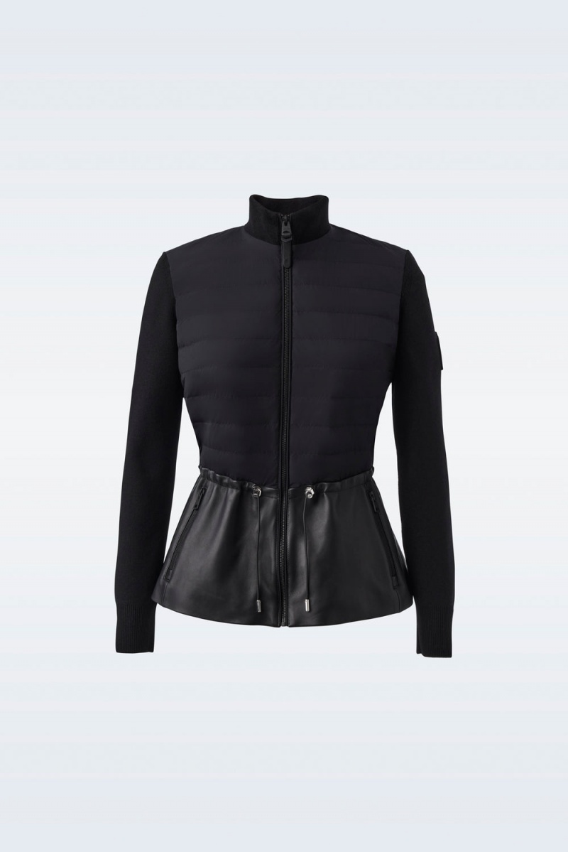 Mackage Joyce Hybrid Peplum Jackor Dam Svarta | XOVDN-5714