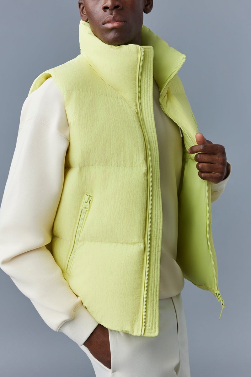 Mackage Kane-Tr Tactile Ripstop Fabric Funnel Collar Väst Herr Gröna | SFXGJ-4516