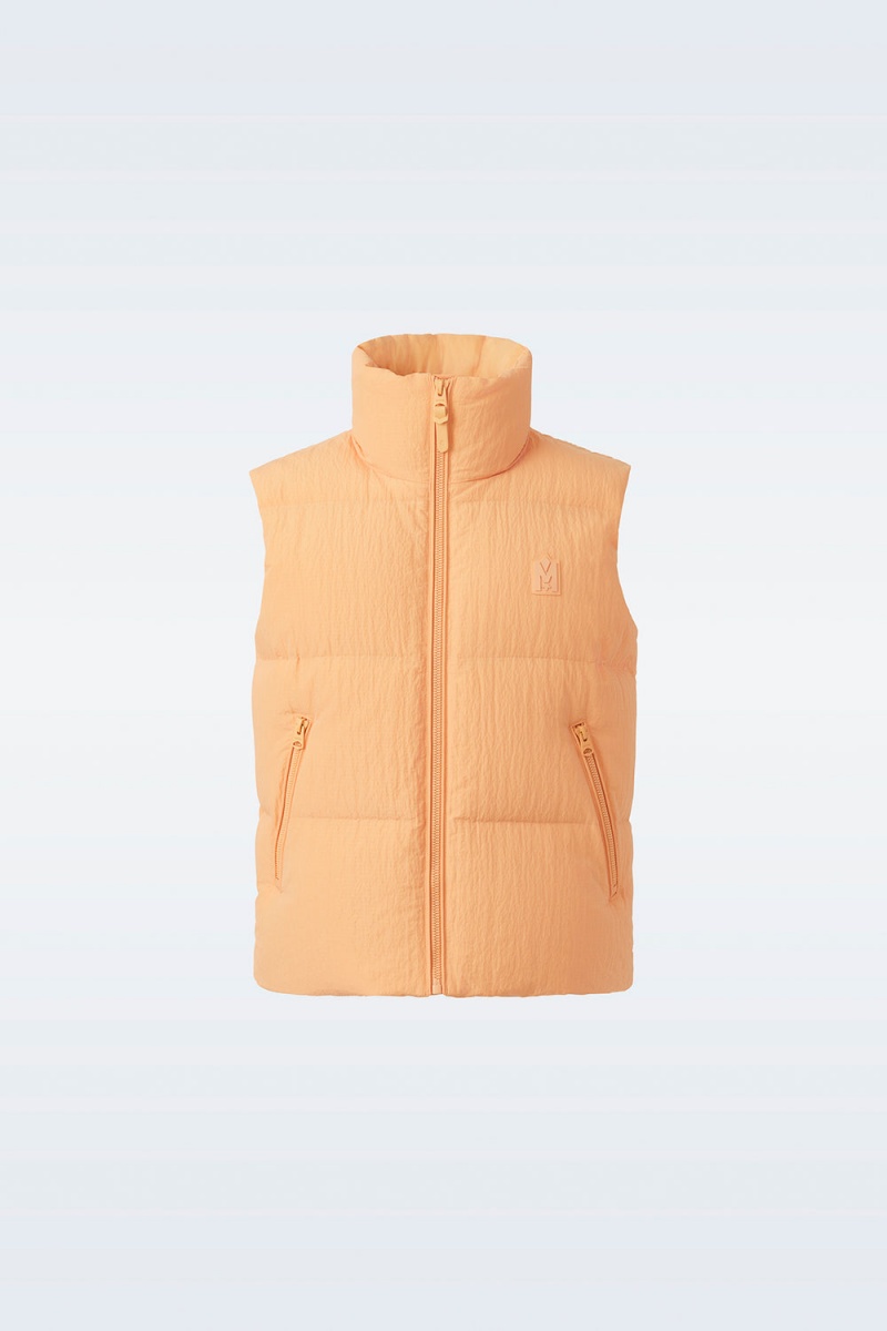 Mackage Kane-Tr Tactile Ripstop Fabric Funnel Collar Väst Herr Orange | FRAWZ-2903