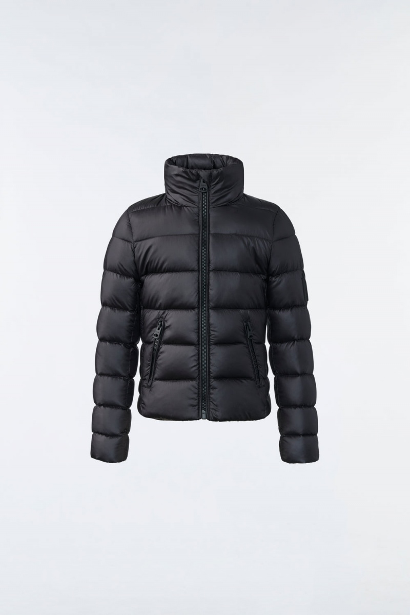 Mackage Kassidy E3-Lite Peplum Dunjackor Barn Svarta | YQTAD-5423