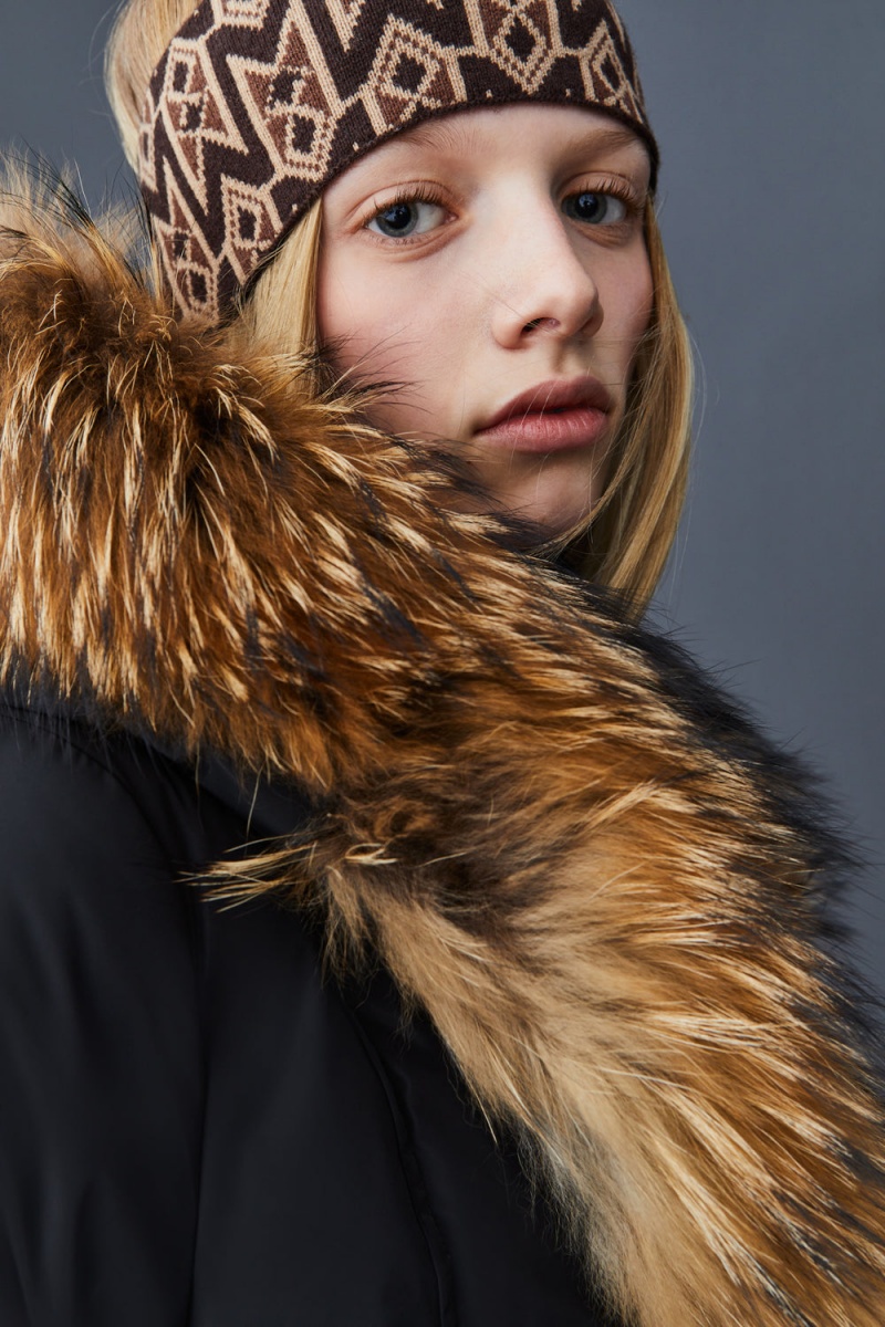 Mackage Kay Natural Fur Signature Mackage Collar Dunrockar Dam Svarta | TGLRN-2980