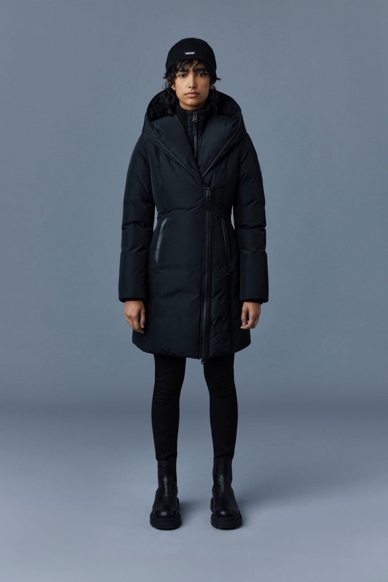 Mackage Kay Signature Mackage Collar Dunrockar Dam Svarta | AELSN-5743