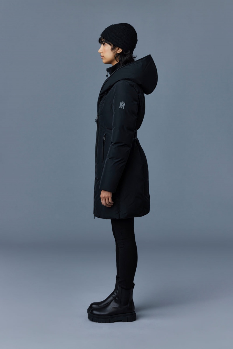 Mackage Kay Signature Mackage Collar Dunrockar Dam Svarta | AELSN-5743