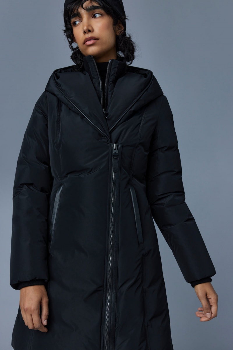 Mackage Kay Signature Mackage Collar Dunrockar Dam Svarta | AELSN-5743
