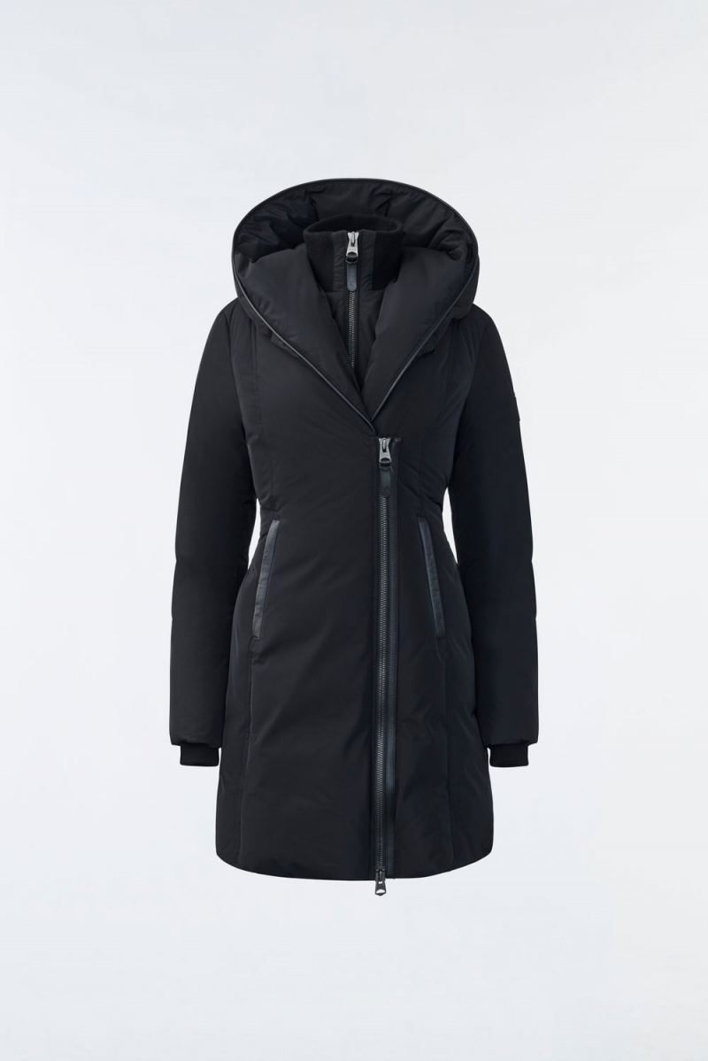 Mackage Kay Signature Mackage Collar Dunrockar Dam Svarta | AELSN-5743