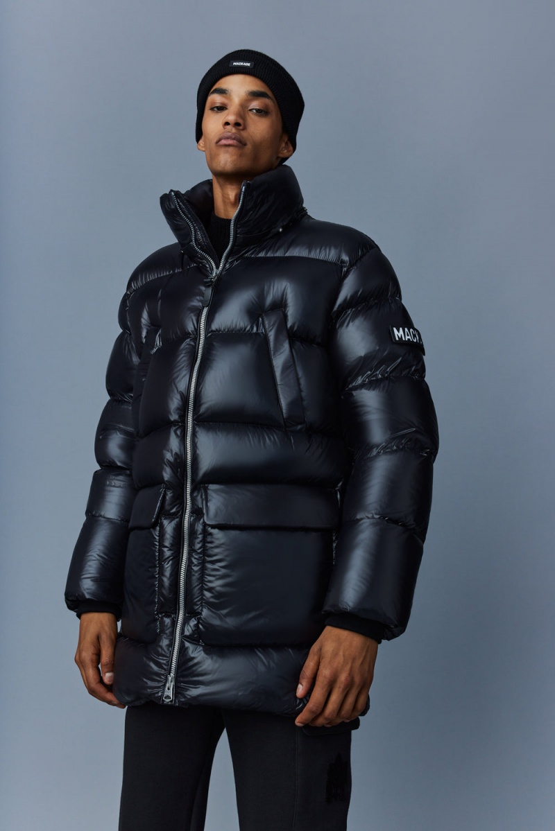 Mackage Kendrick Lustrous Light Down Hood Parkajackor Herr Svarta | KOWRG-6479