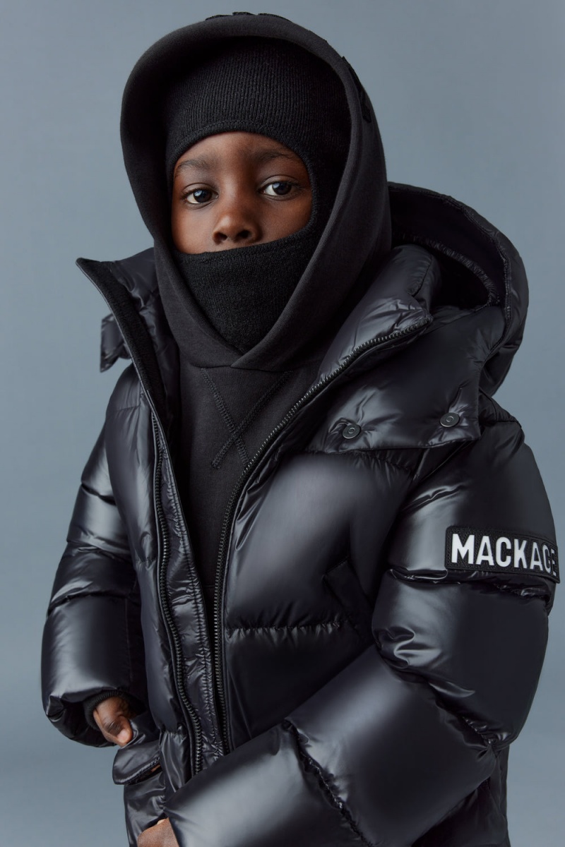 Mackage Kennie Lustrous Light Down Hood Parkajackor Barn Svarta | GLCPQ-5634