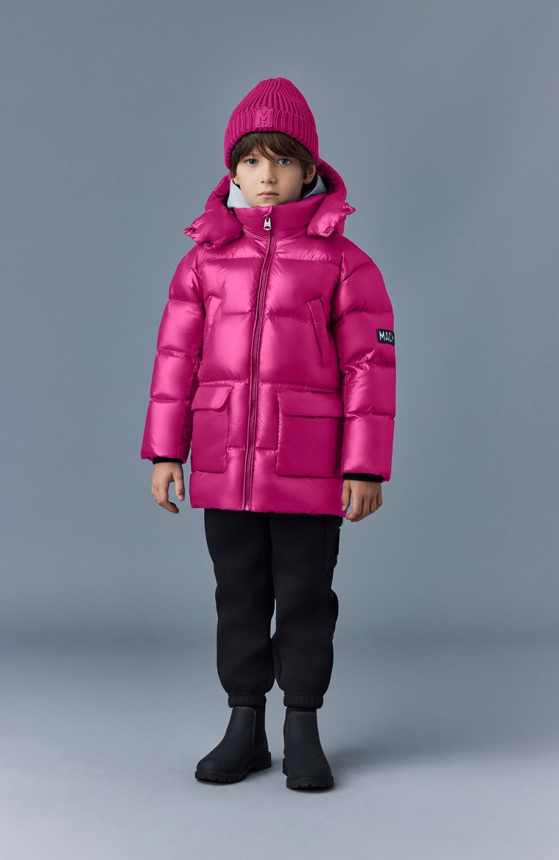 Mackage Kennie Lustrous Light Down Hood Parkajackor Barn Rosa | AVMXD-7912
