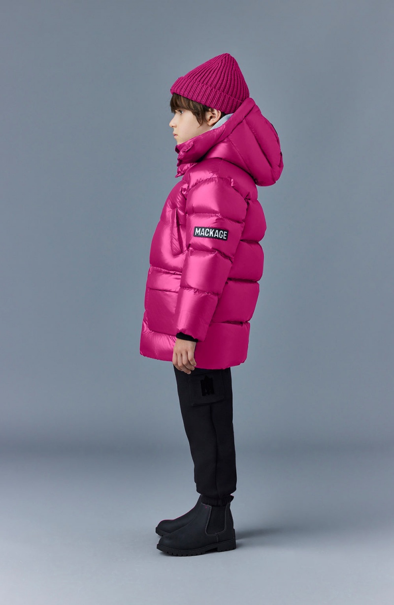 Mackage Kennie Lustrous Light Down Hood Parkajackor Barn Rosa | AVMXD-7912