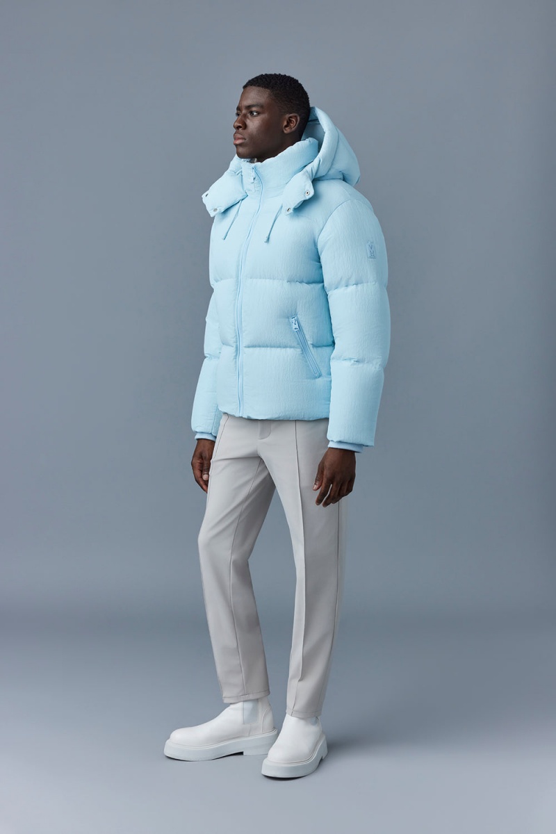 Mackage Kent-Tr Tactile Ripstop Hood Dunjackor Herr Blå | FGLBO-3768