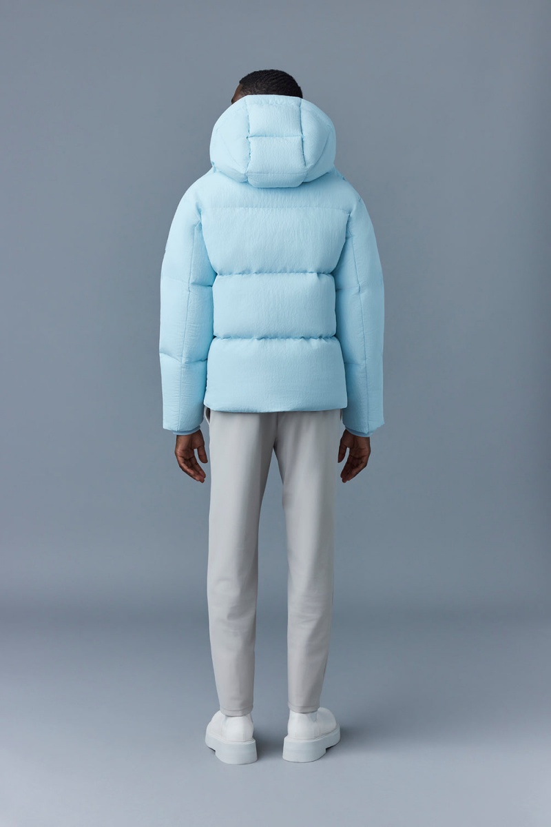 Mackage Kent-Tr Tactile Ripstop Hood Dunjackor Herr Blå | FGLBO-3768