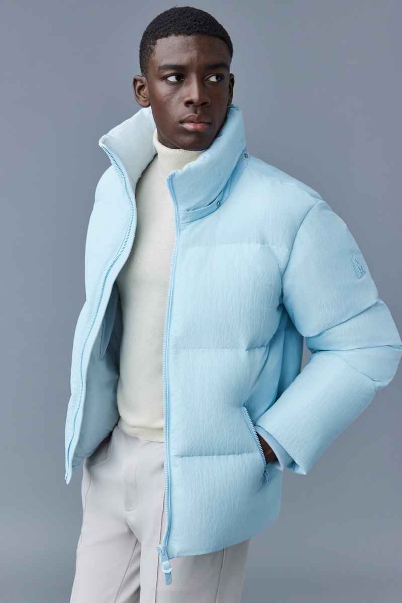 Mackage Kent-Tr Tactile Ripstop Hood Dunjackor Herr Blå | FGLBO-3768