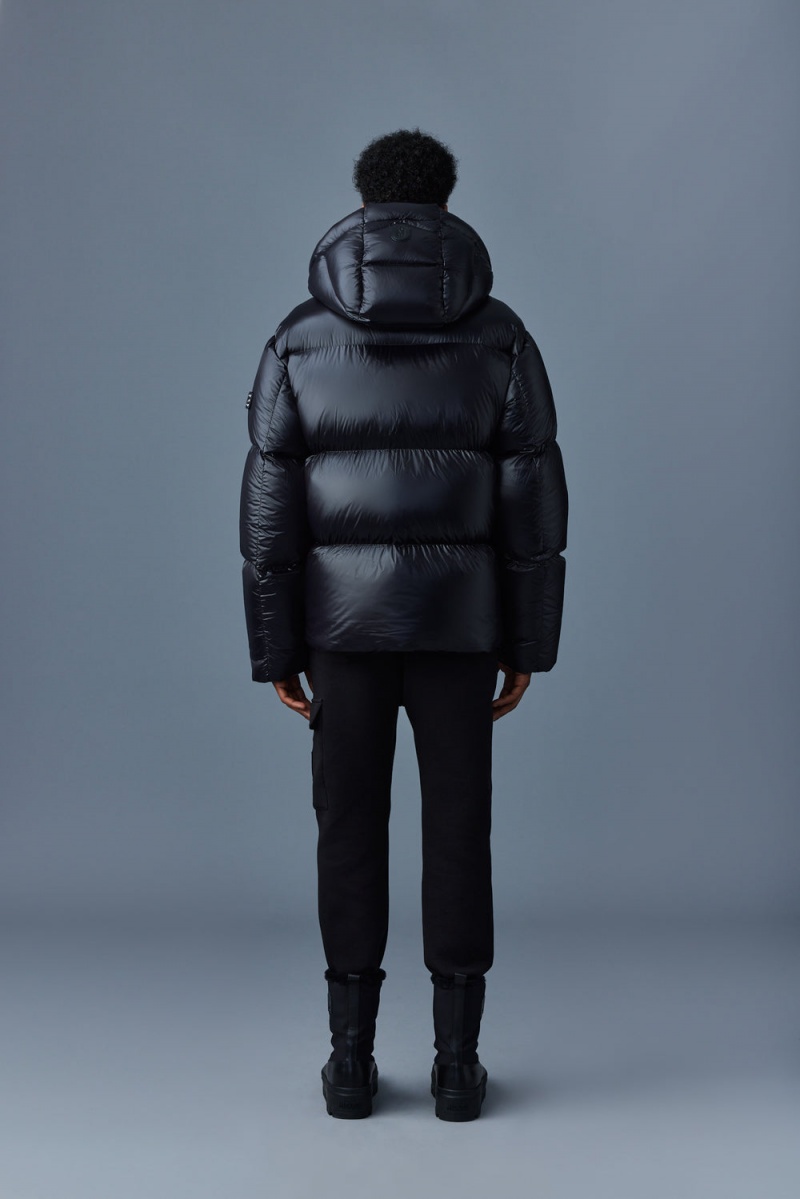 Mackage Kent-Z Lustrous Light Hood Dunjackor Herr Svarta | DUBSK-7926