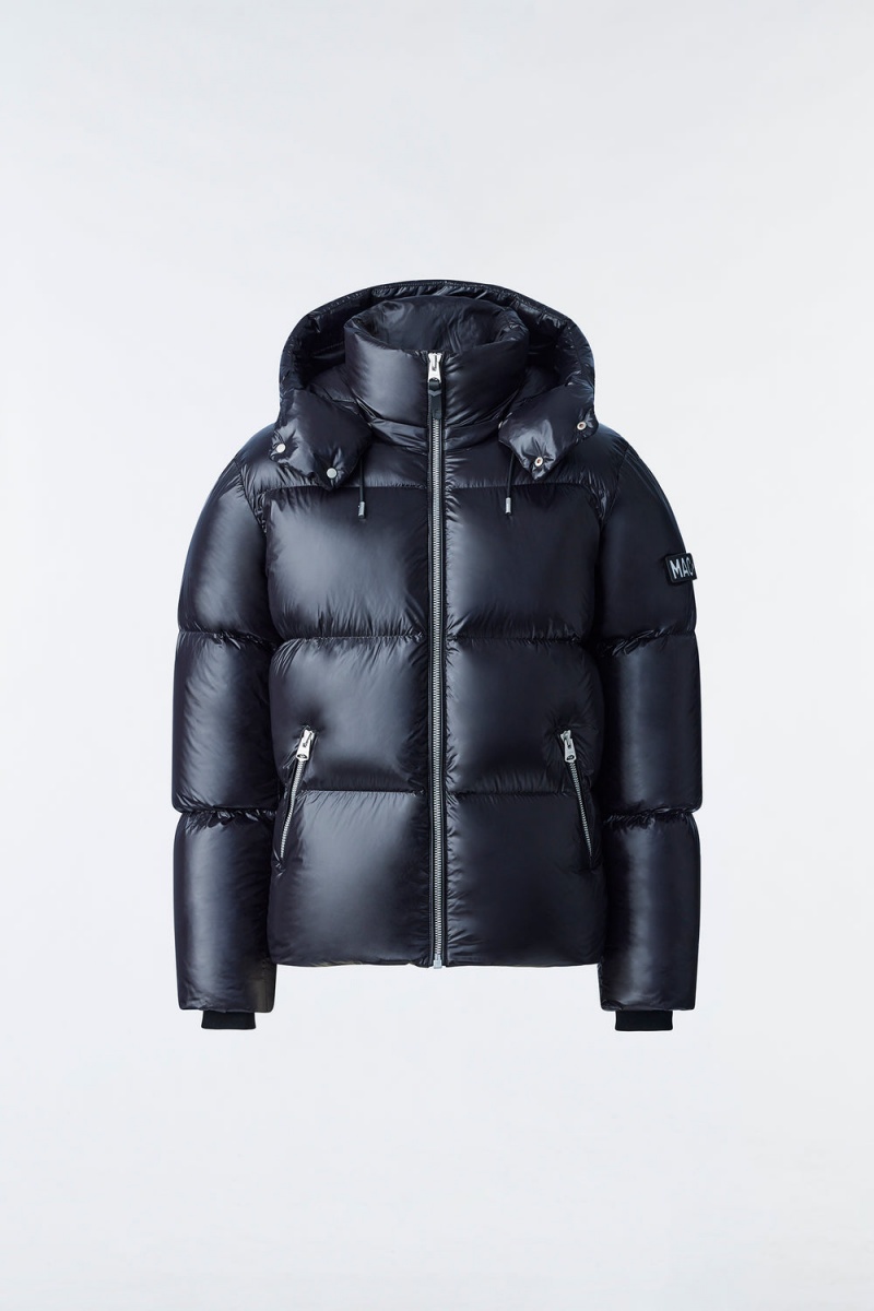 Mackage Kent-Z Lustrous Light Hood Dunjackor Herr Svarta | DUBSK-7926