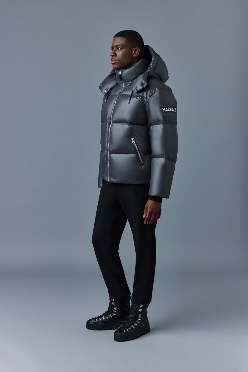 Mackage Kent-Z Lustrous Light Hood Dunjackor Herr Grå | FGIXB-8917