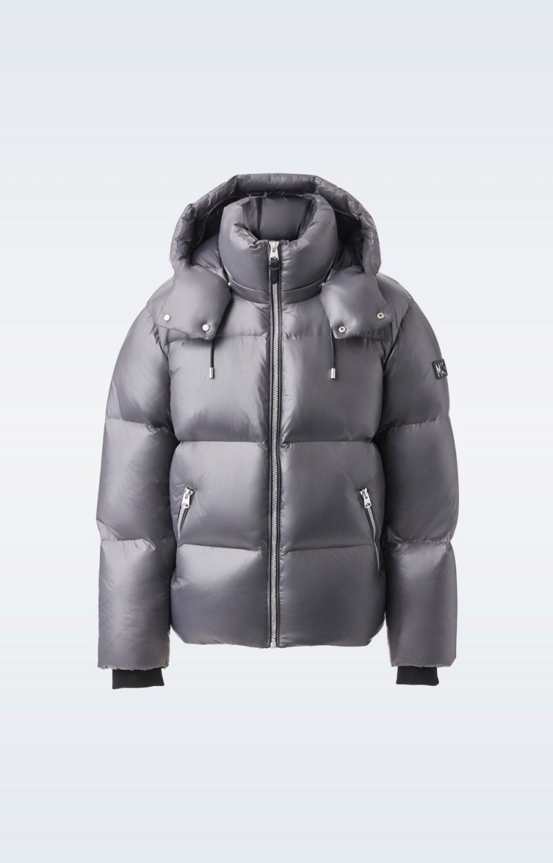 Mackage Kent-Z Lustrous Light Hood Dunjackor Herr Grå | FGIXB-8917
