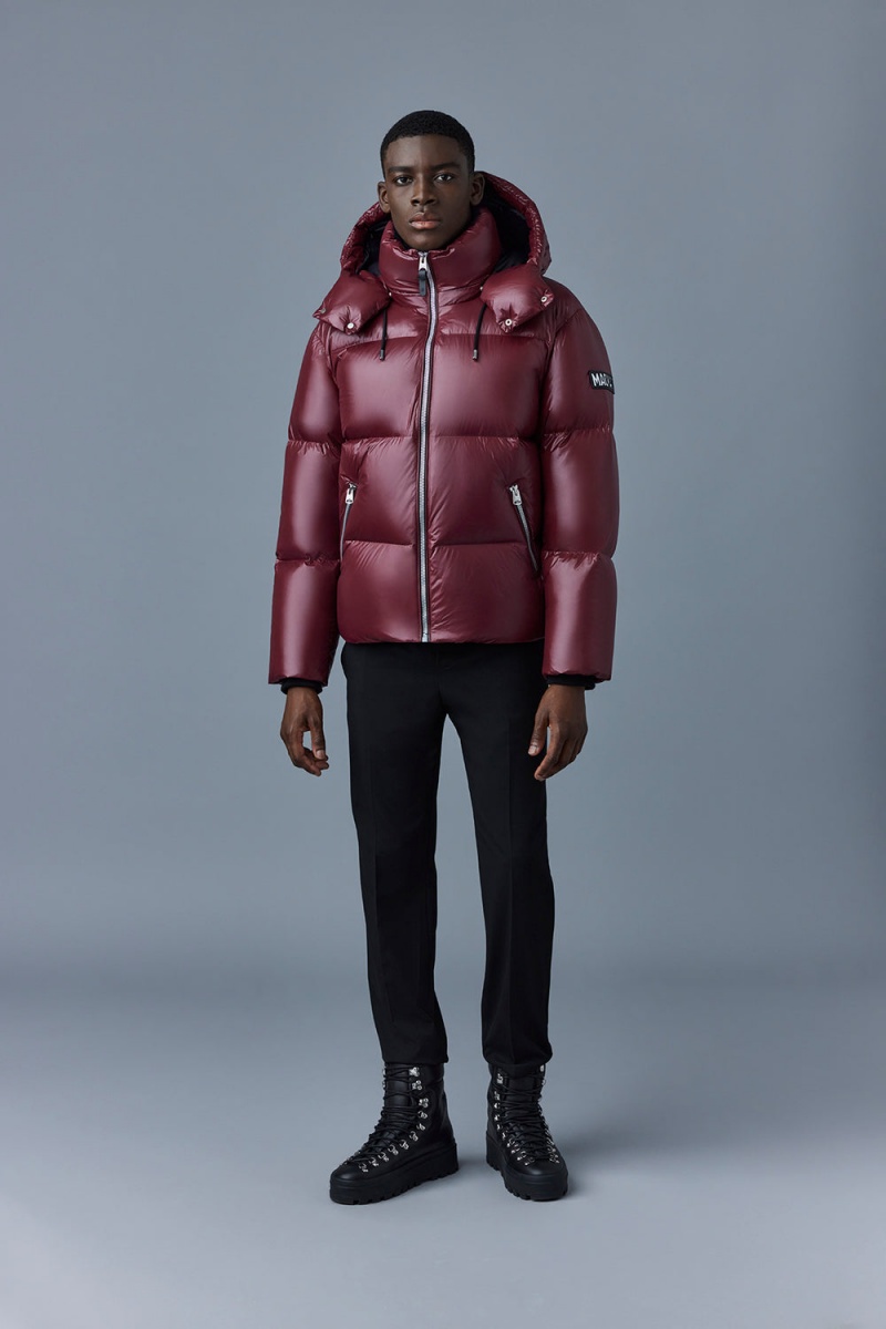 Mackage Kent-Z Lustrous Light Hood Dunjackor Herr Röda | NCSEY-8935