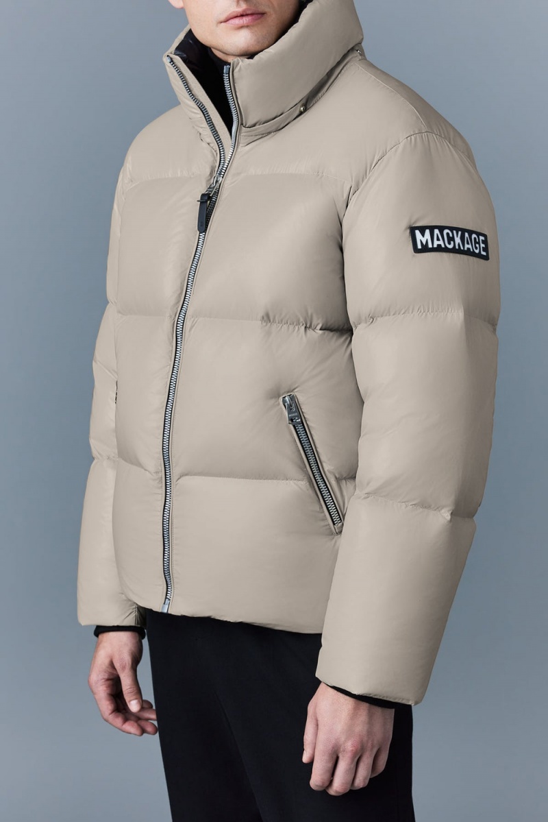 Mackage Kent-Z Lustrous Light Hood Dunjackor Herr Beige | VZBTU-0283