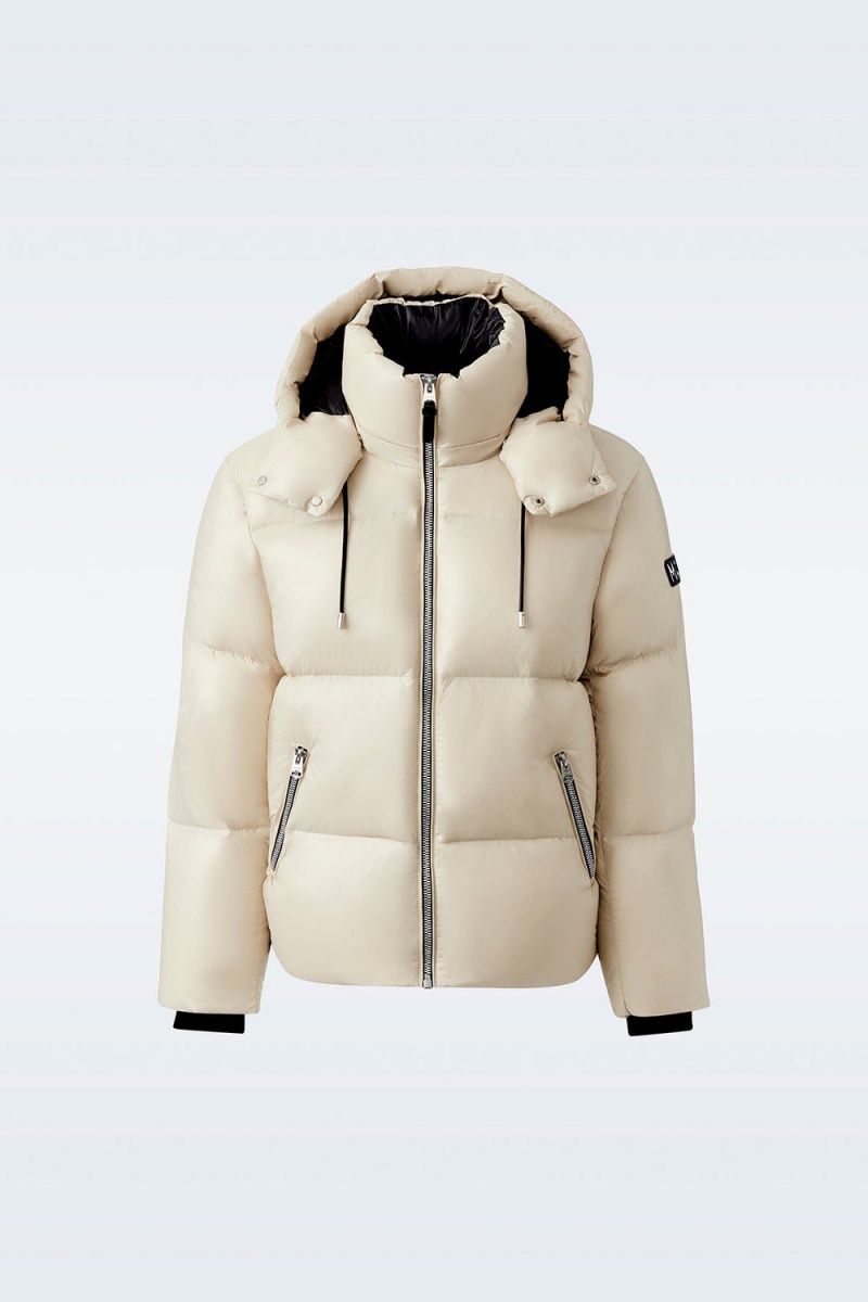 Mackage Kent-Z Lustrous Light Hood Dunjackor Herr Beige | VZBTU-0283