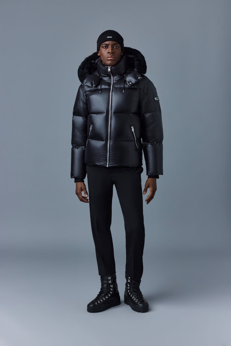 Mackage Kent-Zsh Removable Hood And Fur Trim Dunjackor Herr Svarta | KTGYD-7412