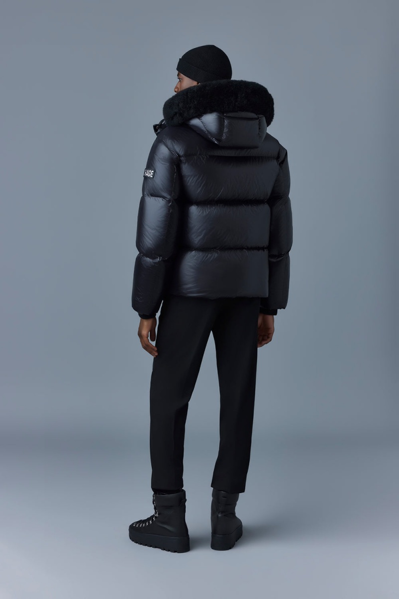 Mackage Kent-Zsh Removable Hood And Fur Trim Dunjackor Herr Svarta | KTGYD-7412