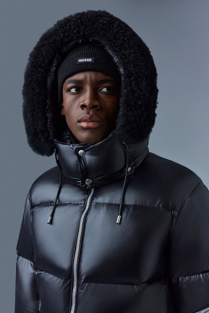 Mackage Kent-Zsh Removable Hood And Fur Trim Dunjackor Herr Svarta | KTGYD-7412