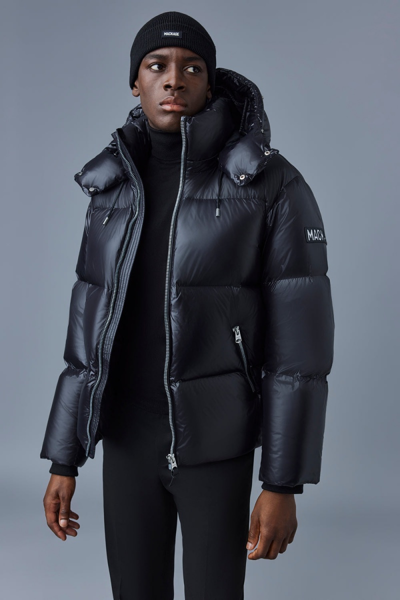 Mackage Kent-Zsh Removable Hood And Fur Trim Dunjackor Herr Svarta | KTGYD-7412