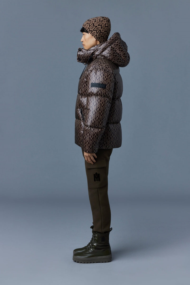 Mackage Kent Lustrous Light Hood Dunjackor Herr Kaffe | MKEDY-7206
