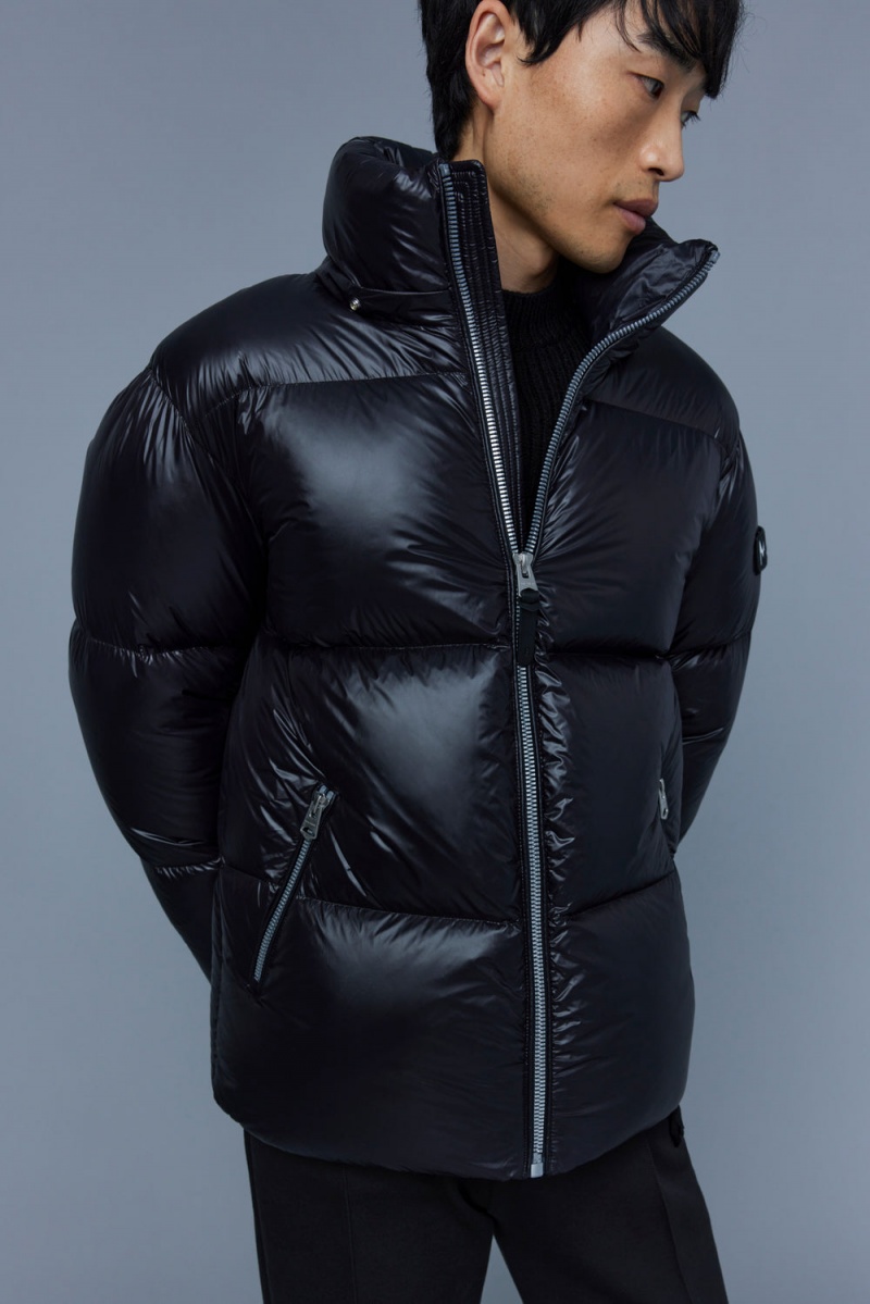 Mackage Kent Lustrous Light Shearling Dunjackor Herr Svarta | ESRND-6520