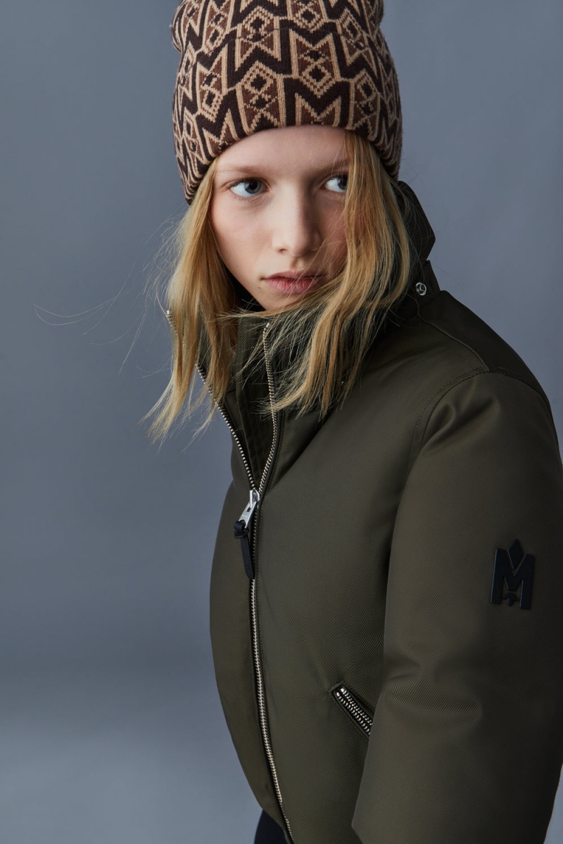 Mackage Kiko Knit Merino Blend Monogram Hatt Herr Kaffe | UHCVQ-7695