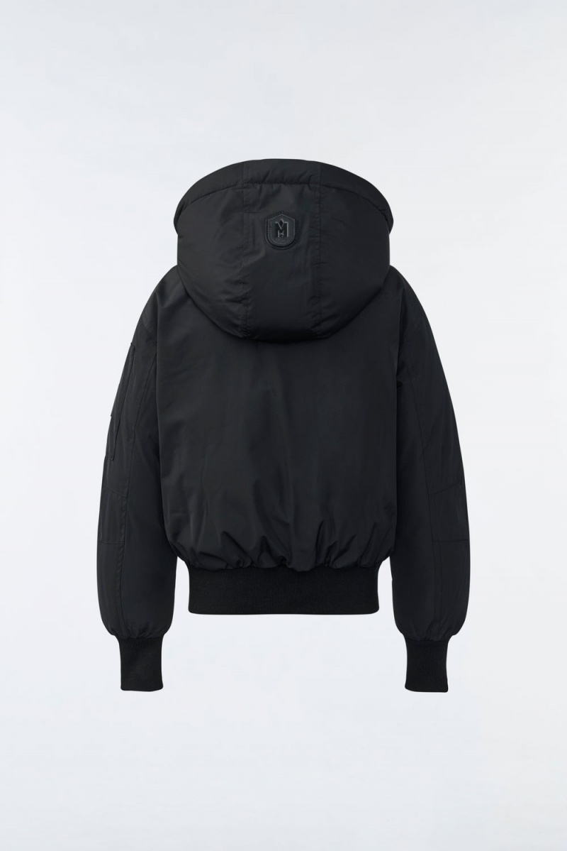 Mackage Koda Down Removable Hood Bomberjacka Barn Svarta | BARZE-5074