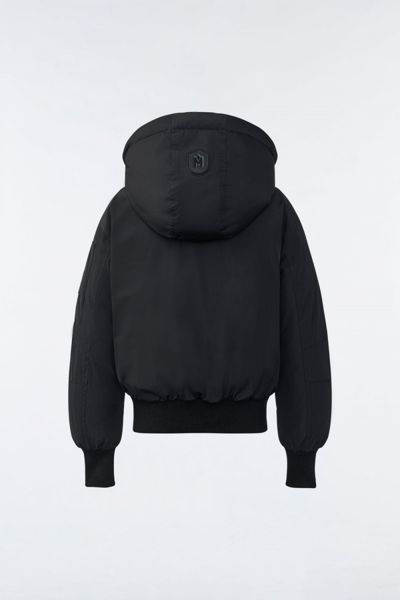 Mackage Koda Removable Hood Bomber Dunjackor Barn Svarta | CYQJM-5867