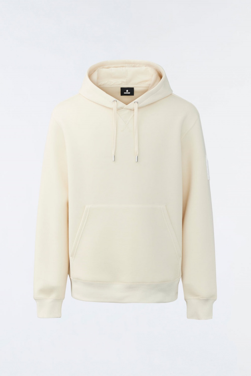 Mackage Krys Velvet Embroidery Hoodie Dam Grädde | GHXPC-7864