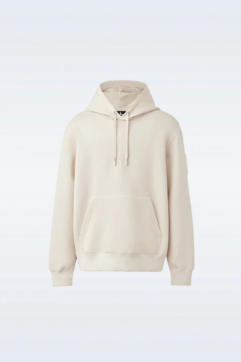 Mackage Krys Velvet Embroidery Hoodie Dam Beige | QYVKG-9684